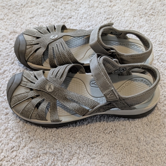 KEEN Rose Sandals Womens Size 7.5 Brindle/Shitake 1016729 Hiking Toe Bumper Arch - Picture 2 of 12
